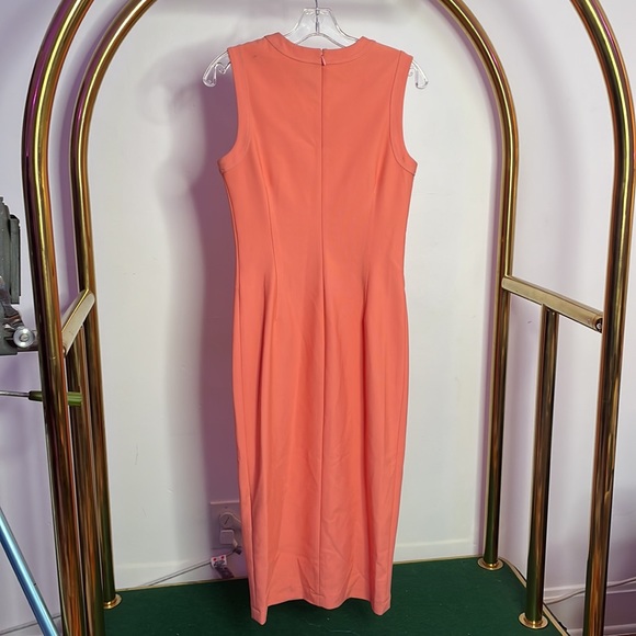 Yigal Azrouël | Mechanical Stretch Sleeveless Bodycon Lace Up Dress - Picture 9 of 14